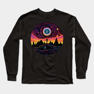 On the edge of the event horizon - Surreal motif Long Sleeve T-Shirt